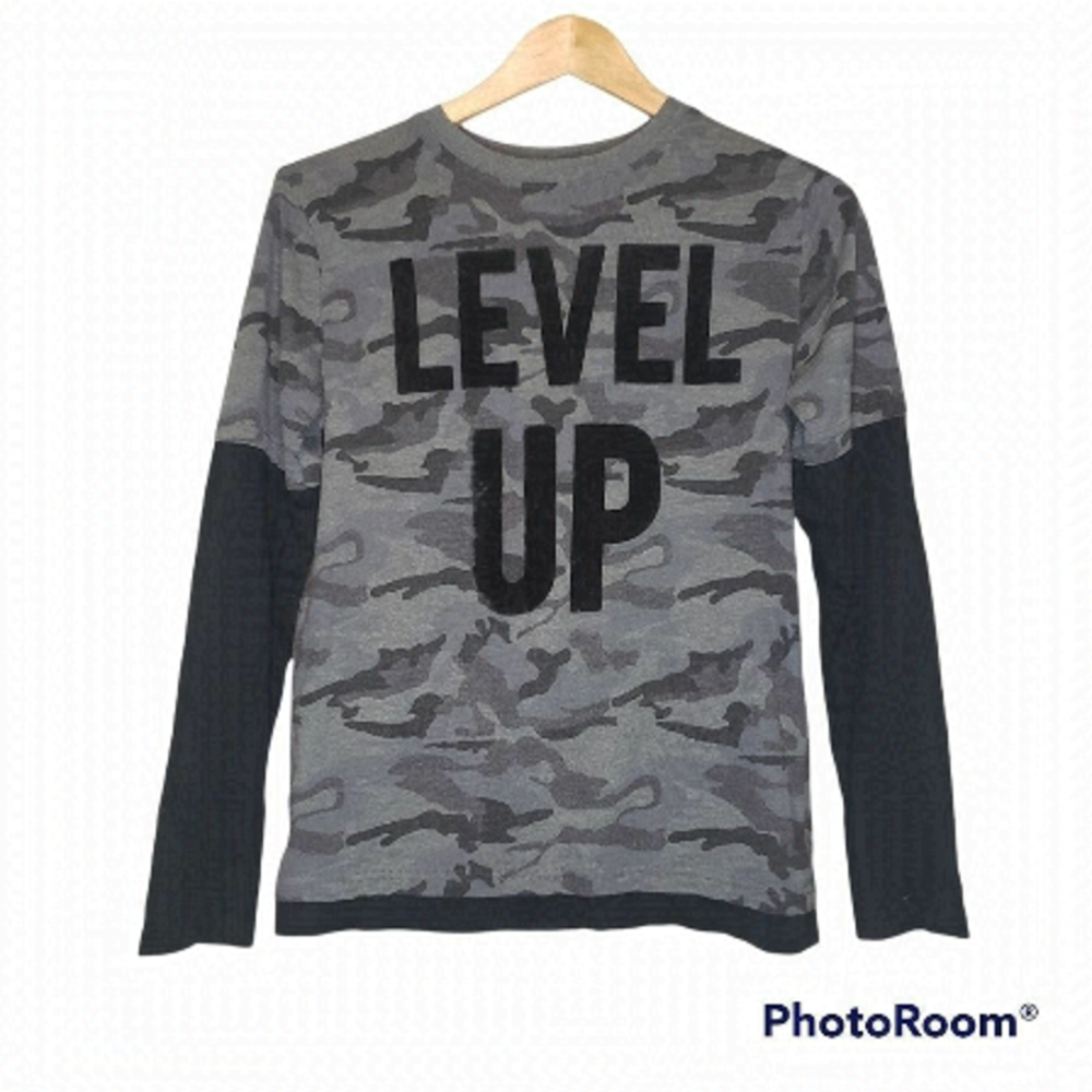 3 for $20 Boys Level Up Long Sleeve T-Shirt Camo XL 14 16